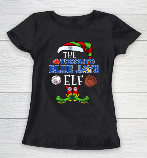 Toronto Blue Jays Christmas ELF Funny MLB Women's T-Shirt
