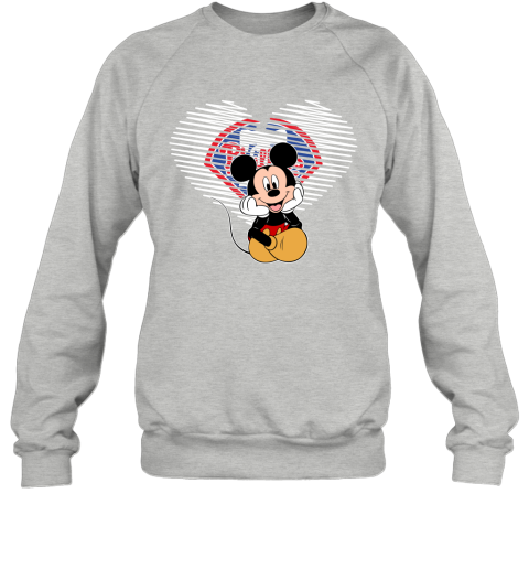 MLB Philadelphia Phillies The Heart Mickey Mouse Disney Baseball T Shirt N1PxWnoHAJr sweatshirt 35 95 151514 front sport grey