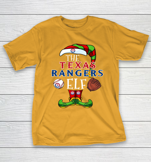 Texas Rangers Christmas ELF Funny MLB T-Shirt 2