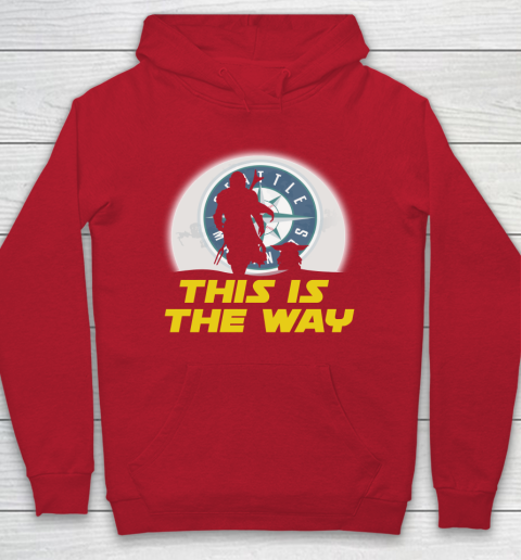 Seattle Mariners MLB Baseball Star Wars Yoda And Mandalorian This Is The Way Hoodie 7