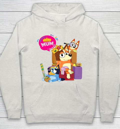 Bluey Mom Dad Funny Queen For Family Lover Hoodie 12