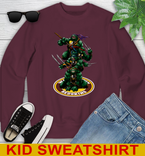 NFL Football Washington Redskins Teenage Mutant Ninja Turtles Shirt Youth Sweatshirt 5