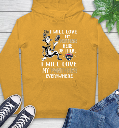 NHL Hockey Florida Panthers I Will Love My Panthers Everywhere Dr Seuss Shirt Hoodie 2