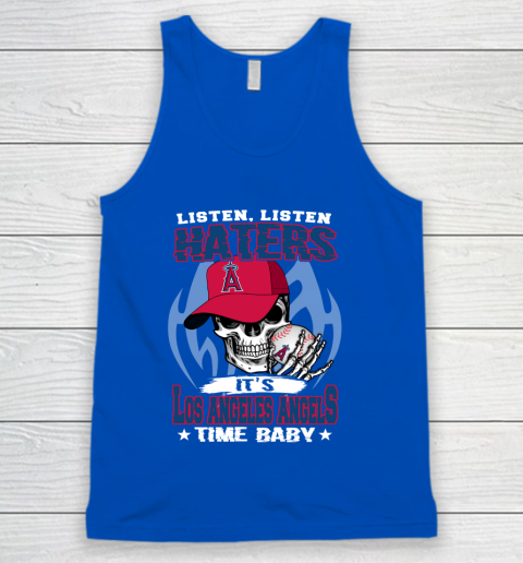 Listen Haters It is ANGELS Time Baby MLB Tank Top 4