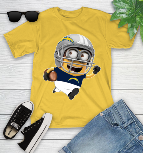 NFL San Diego Chargers Minions Disney Football Sports Youth T-Shirt 8