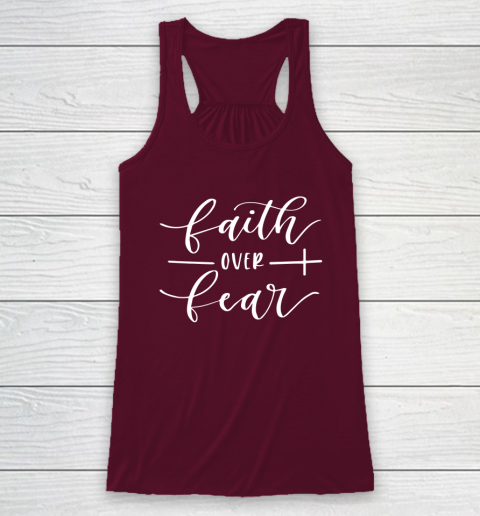 Faith Over Fear Cross Racerback Tank 2