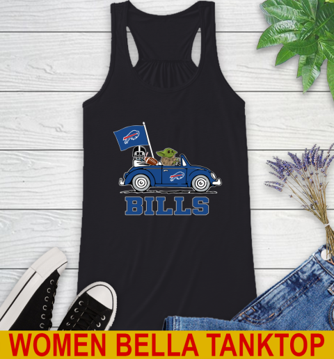 NFL Football Buffalo Bills Darth Vader Baby Yoda Driving Star Wars Shirt Racerback Tank 2