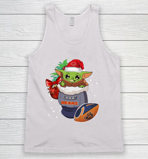Chicago Bears Christmas Baby Yoda Star Wars Funny Happy NFL Tank Top 2