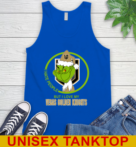 Vegas Golden Knights NHL Christmas Grinch I Hate People But I Love My Favorite Hockey Team Tank Top 5