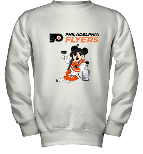Mickey Philadelphia Flyers With The Stanley Cup Hockey NHL Youth Sweatshirt