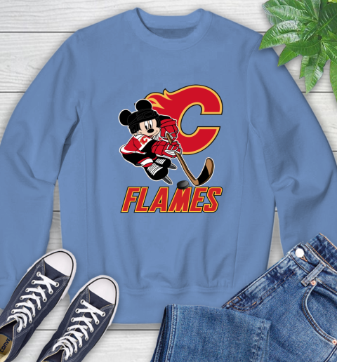 NHL Calgary Flames Mickey Mouse Disney Hockey T Shirt Sweatshirt 11