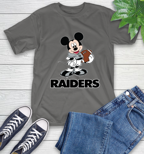 NFL Football Oakland Raiders Cheerful Mickey Mouse Shirt T-Shirt 10