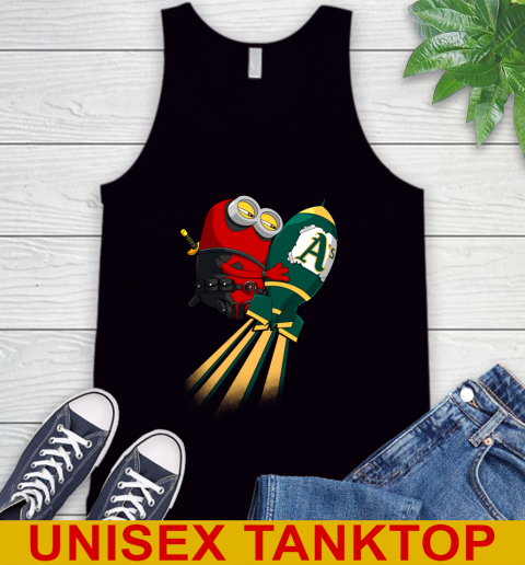 MLB Baseball Oakland Athletics Deadpool Minion Marvel Shirt Tank Top