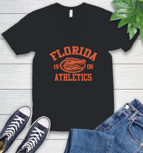 Blue Shirt in Football V-Neck T-Shirt 2