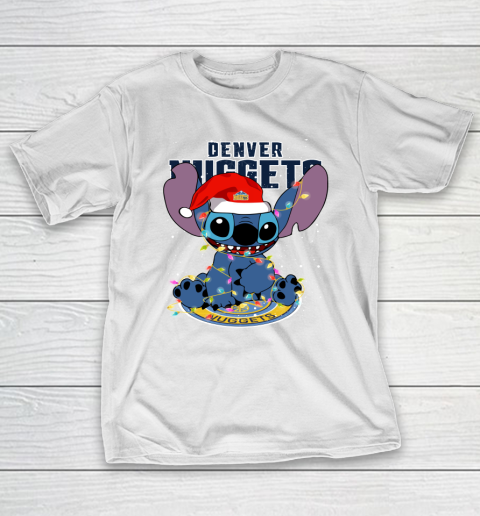 Denver Nuggets NBA noel stitch Basketball Christmas T-Shirt
