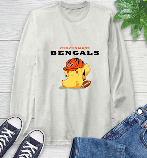 NFL Pikachu Football Sports Cincinnati Bengals Long Sleeve T-Shirt 12