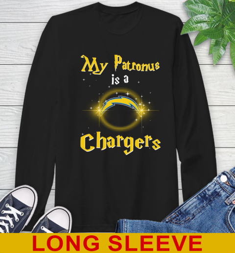 NFL Football Harry Potter My Patronus Is A Los Angeles Chargers Long Sleeve T-Shirt