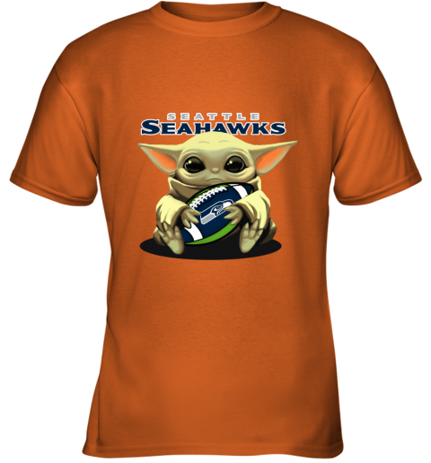 Seattle Seahawks Logo Funny Baby Yoda Star Wars 3D Hoodie All Over Printed  - T-shirts Low Price