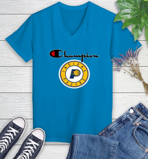NBA Basketball Indiana Pacers Champion Shirt Women's V-Neck T-Shirt 5
