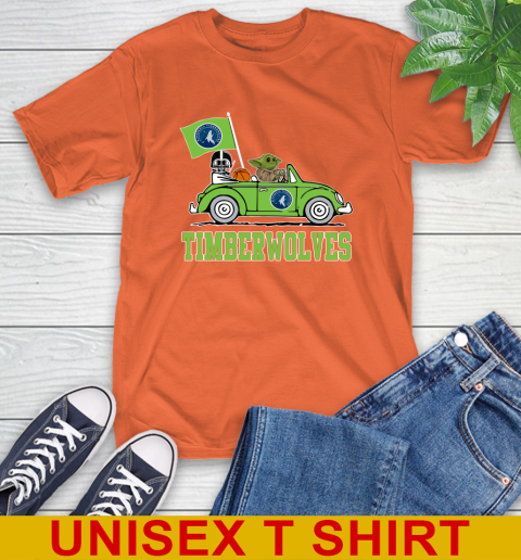 NBA Basketball Minnesota Timberwolves Darth Vader Baby Yoda Driving Star Wars Shirt T-Shirt 5