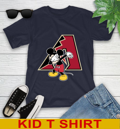 Arizona Diamondbacks MLB Baseball Dabbing Mickey Disney Sports Youth T-Shirt 4 Arizona Diamondbacks MLB Baseball Dabbing Mickey Disney Sports Youth T-Shirt - Image 4