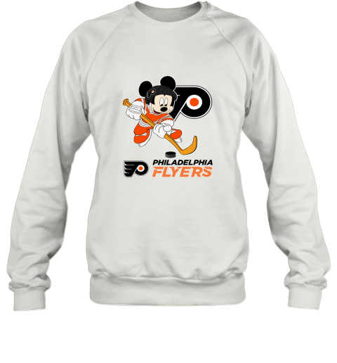 NHL Hockey Mickey Mouse Team Philadelphia Flyers Sweatshirt