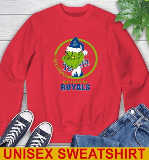 Kansas City Royals MLB Christmas Grinch I Hate People But I Love My Favorite Baseball Team Sweatshirt 10