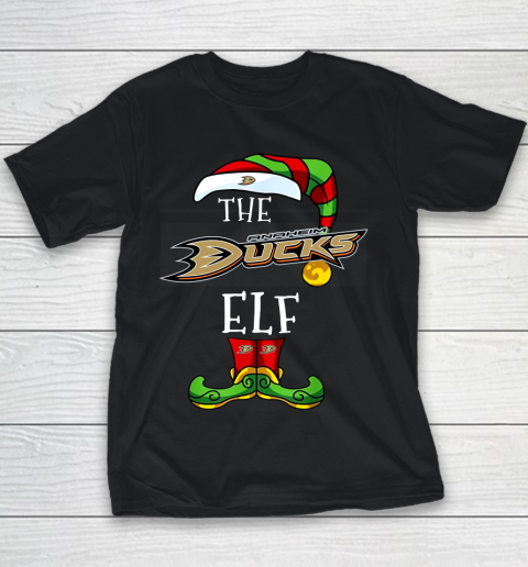 Anaheim Ducks Christmas ELF Funny NHL Youth T-Shirt
