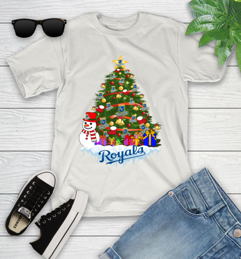 Kansas City Royals Merry Christmas MLB Baseball Sports Youth T-Shirt 12