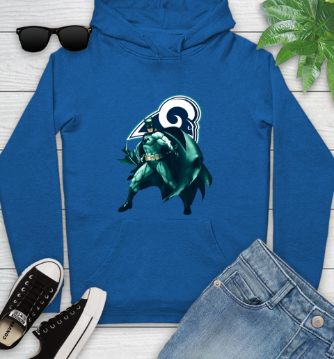 NFL Batman Football Sports Los Angeles Rams Youth Hoodie 9