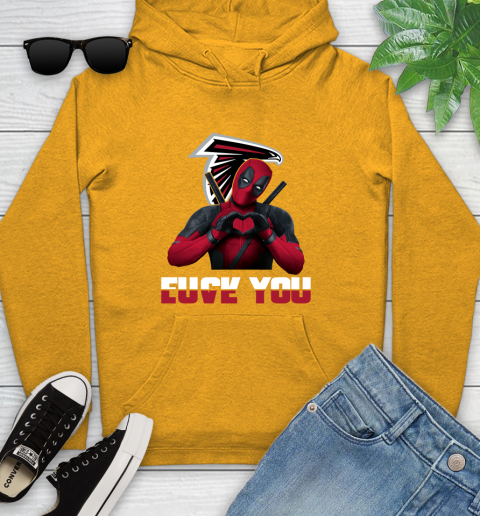 NHL Atlanta Falcons Deadpool Love You Fuck You Football Sports Youth Hoodie 2