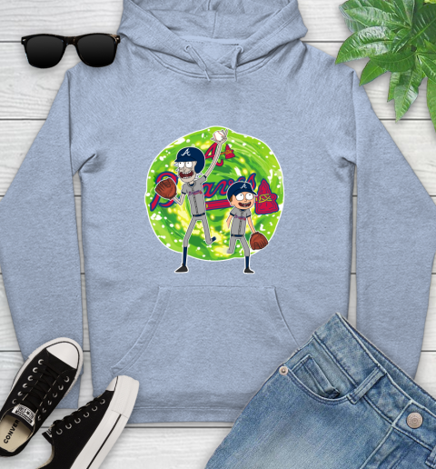 MLB Atlanta Braves Rick And Morty Baseball Sports Youth Hoodie 10