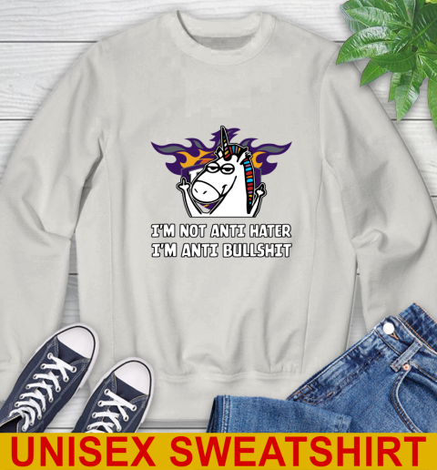 Phoenix Suns NBA Basketball Unicorn I'm Not Anti Hater I'm Anti Bullshit Sweatshirt 12