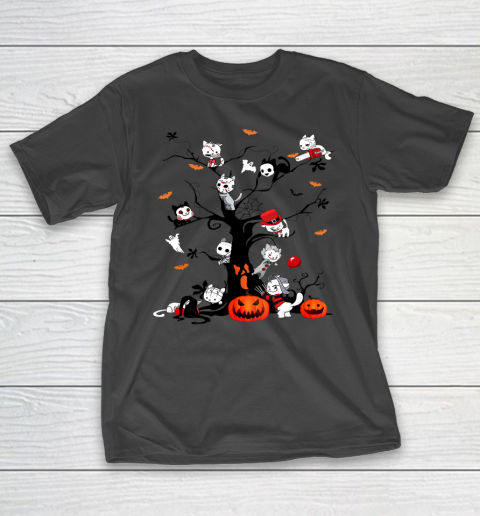 Halloween Horror Movies Cat Funny Scary Halloween Costume T-Shirt