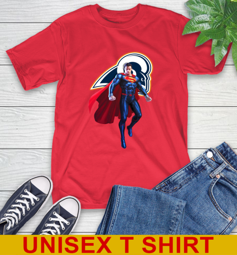 NFL Superman DC Sports Football Los Angeles Rams T-Shirt 10