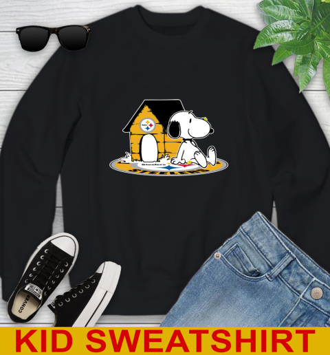 NFL Football Pittsburgh Steelers Snoopy The Peanuts Movie Shirt Youth Sweatshirt 2