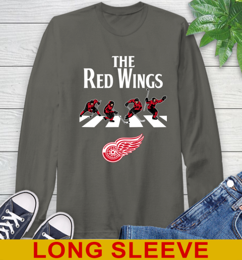 NHL Hockey Detroit Red Wings The Beatles Rock Band Shirt Long Sleeve T-Shirt 10