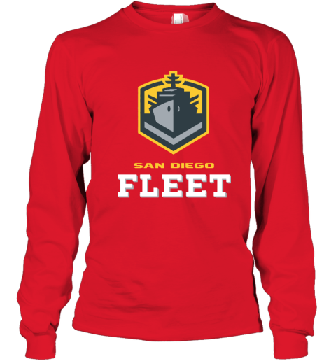 San Diego Fleet logo gmtk san diego fleetlogo long sleeve tee 14 front red