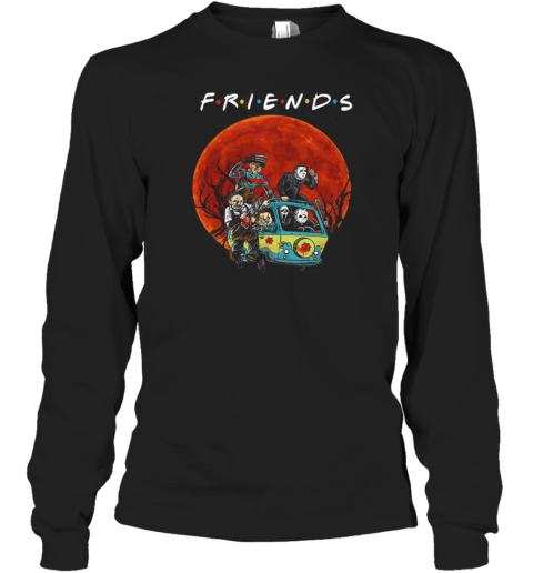 Halloween Horror Characters Friends Long Sleeve T-Shirt