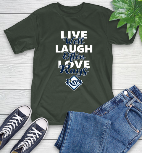 MLB Baseball Tampa Bay Rays Live Well Laugh Often Love Shirt T-Shirt 6