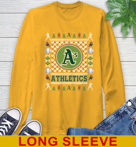 Oakland Athletics Merry Christmas MLB Baseball Loyal Fan Long Sleeve T-Shirt 2