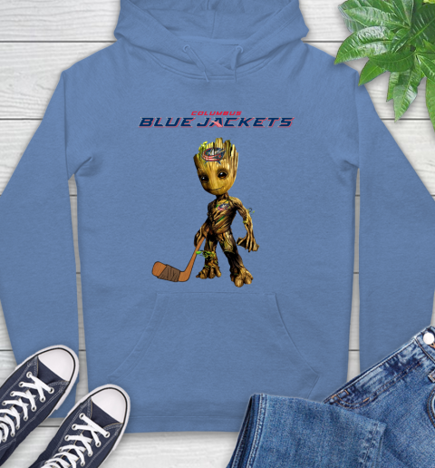 Columbus Blue Jackets NHL Hockey Groot Marvel Guardians Of The Galaxy Hoodie 11