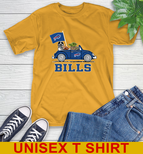 NFL Football Buffalo Bills Darth Vader Baby Yoda Driving Star Wars Shirt T-Shirt 3