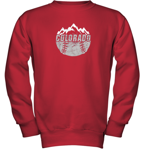 ajlk new colorado baseball rocky mountains youth sweatshirt 47 front red