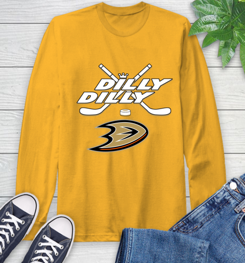 NHL Anaheim Ducks Dilly Dilly Hockey Sports Long Sleeve T-Shirt 3
