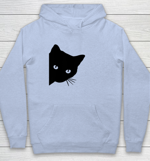 Black Cat Face Watching Funny Cat Halloween Gifts Cat Lovers T Shirt.QZSPTYUYC4 Hoodie 5