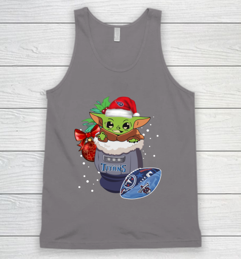 Tennessee Titans Christmas Baby Yoda Star Wars Funny Happy NFL Tank Top 7