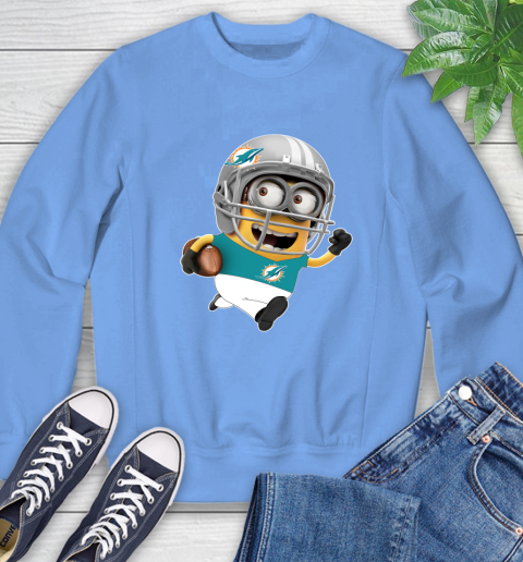 NFL Miami Dolphins Minions Disney Football Sports Sweatshirt 11