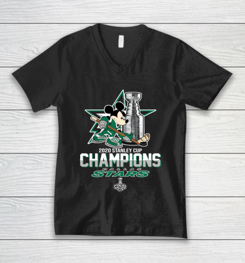 Dallas Stars Final 2020 Stanley Champions Mickey Mouse V-Neck T-Shirt