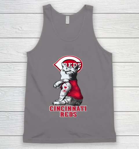 MLB Baseball My Cat Loves Cincinnati Reds Tank Top 6